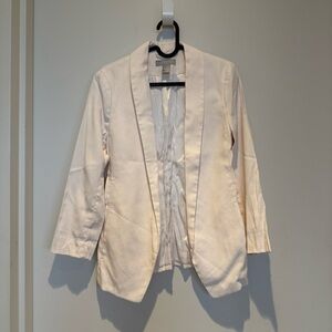 H&M Off-White Cream Beige Women's Open Blazer